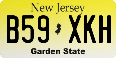 NJ license plate B59XKH
