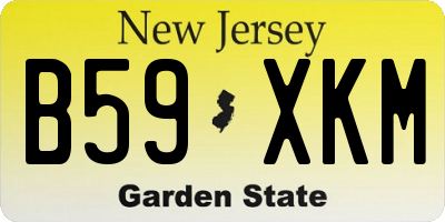 NJ license plate B59XKM