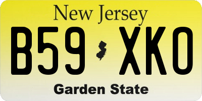 NJ license plate B59XKO