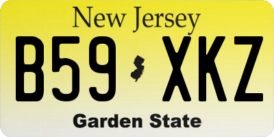 NJ license plate B59XKZ