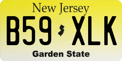 NJ license plate B59XLK