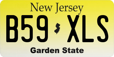 NJ license plate B59XLS