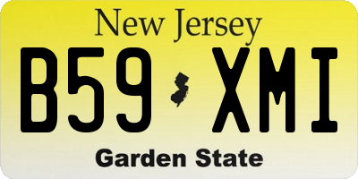 NJ license plate B59XMI