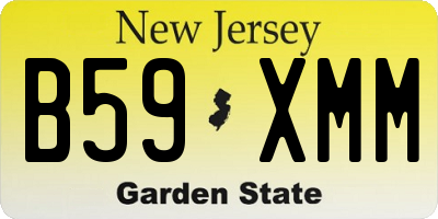 NJ license plate B59XMM