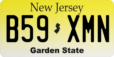 NJ license plate B59XMN