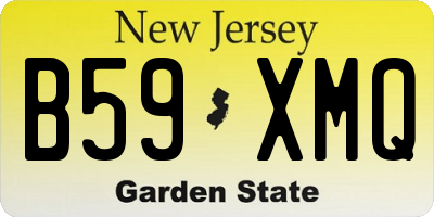 NJ license plate B59XMQ