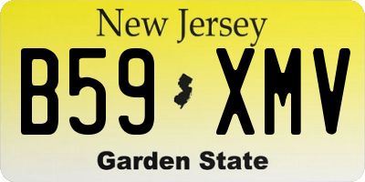 NJ license plate B59XMV
