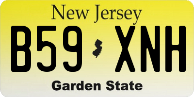 NJ license plate B59XNH
