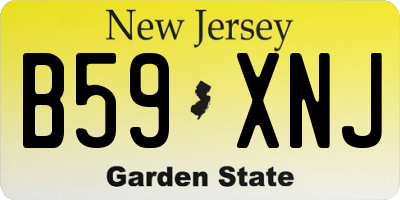 NJ license plate B59XNJ