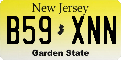 NJ license plate B59XNN