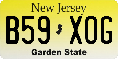 NJ license plate B59XOG