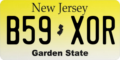 NJ license plate B59XOR