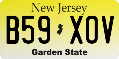 NJ license plate B59XOV