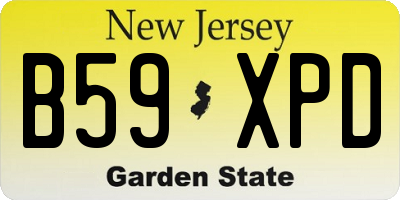 NJ license plate B59XPD