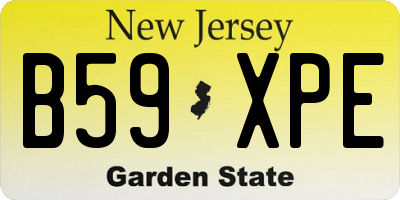 NJ license plate B59XPE