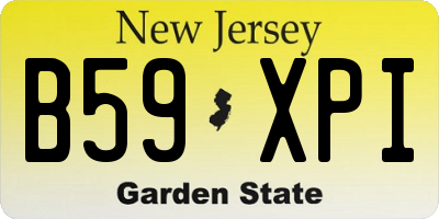 NJ license plate B59XPI