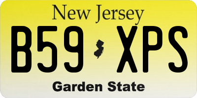 NJ license plate B59XPS