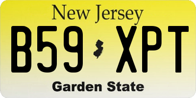 NJ license plate B59XPT