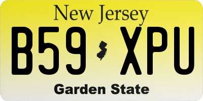NJ license plate B59XPU
