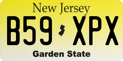 NJ license plate B59XPX