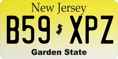 NJ license plate B59XPZ
