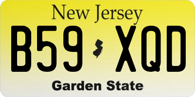 NJ license plate B59XQD