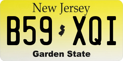 NJ license plate B59XQI