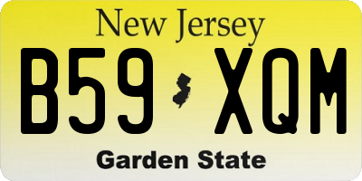 NJ license plate B59XQM