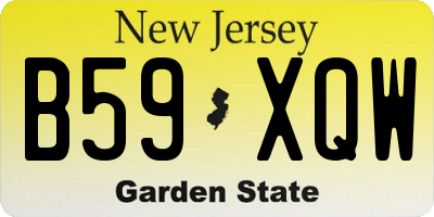 NJ license plate B59XQW