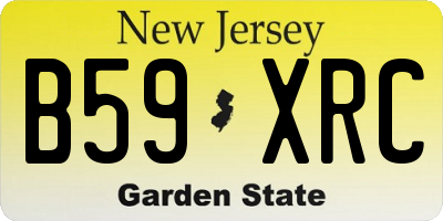 NJ license plate B59XRC