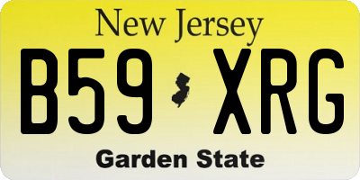 NJ license plate B59XRG