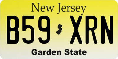 NJ license plate B59XRN