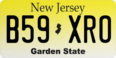 NJ license plate B59XRO