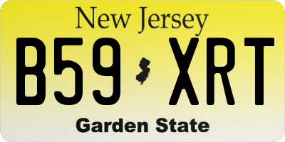 NJ license plate B59XRT