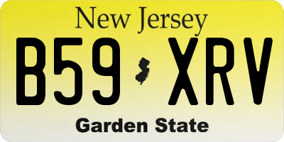 NJ license plate B59XRV