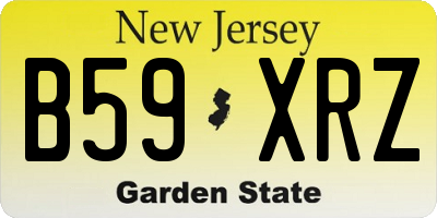 NJ license plate B59XRZ