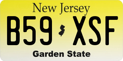 NJ license plate B59XSF