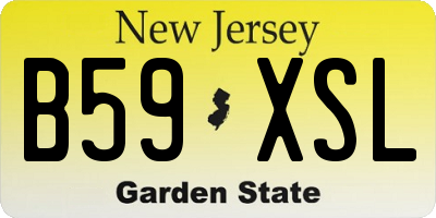 NJ license plate B59XSL