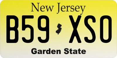 NJ license plate B59XSO