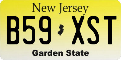 NJ license plate B59XST