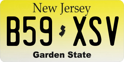NJ license plate B59XSV