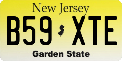 NJ license plate B59XTE