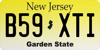 NJ license plate B59XTI