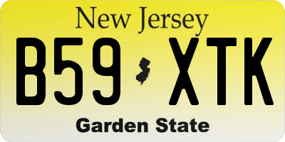 NJ license plate B59XTK