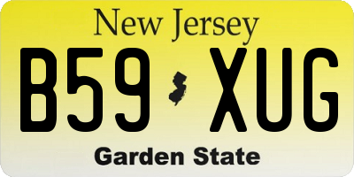 NJ license plate B59XUG