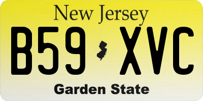 NJ license plate B59XVC