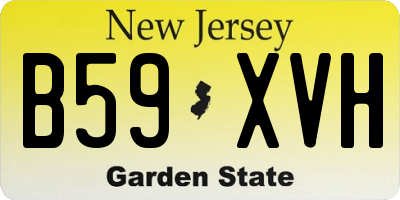 NJ license plate B59XVH