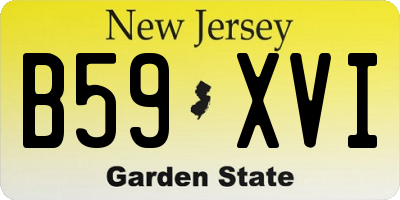 NJ license plate B59XVI