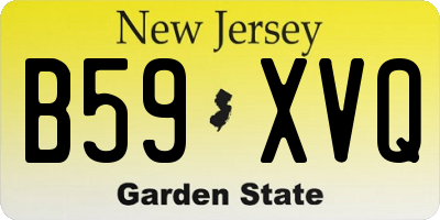 NJ license plate B59XVQ