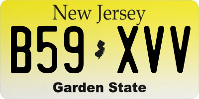 NJ license plate B59XVV